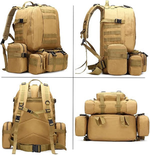 RECON GS2 MOLLE 600D Tactical  R72  3-day Assault Pack with 3 x Detachable Pouches