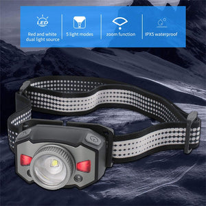 RECON GS2U IPX6 M2 Head Lamp Red & white 5 mode with intelligent sensor switching