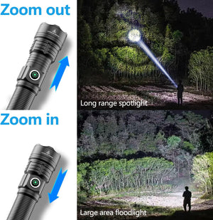 RECON GS2 Tactical Mk3 Ultra Long Distance Weapon Mountable HP Rechargeable LED Flashlight 2000 + Lumens