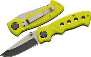 Rite Edge Yellow hi viz folding knife 76mm Blade Length