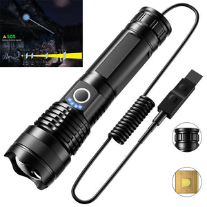 RECON GS2 Tactical Mk3 Ultra Long Distance Weapon Mountable HP Rechargeable LED Flashlight 10,000 + Lumens