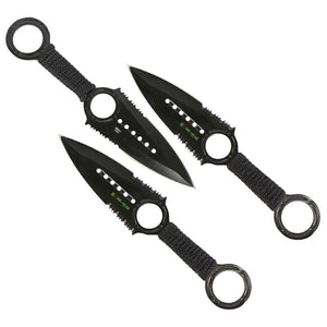9561 set of 3 Ring Handle heavy Throwing Knives