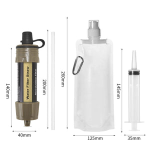 Recon GS2 Mini Personal Portable Water Purification Kit with Straw