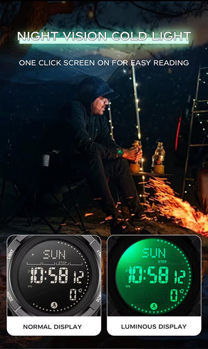 RECON GS2 ALPS Digital Outdoor Compass Stopwatch Alarm Clock Date Smart watch