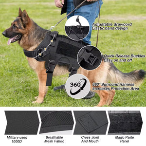 Recon GS2U Tactical Dog MOLLE Laser Cut No Pull Harness