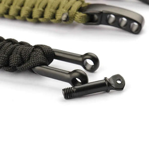 RECON GS2S ParaCord Survival Bracelet with Stainless Steel Adjustable Buckle Feature