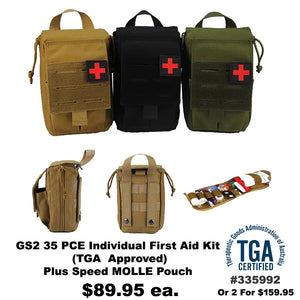 Recon Individual First Aid Kit TGA approved Plus Speed MOLLE Pouch