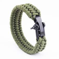 RECON GS2S ParaCord Survival Bracelet with Stainless Steel Adjustable Buckle Feature