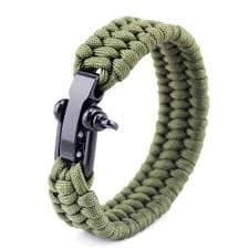 RECON GS2S ParaCord Survival Bracelet with Stainless Steel Adjustable Buckle Feature