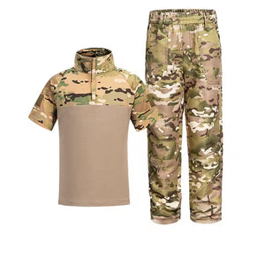 RECON GS2 Kids under armour tactical shirts with pants sets multi camo