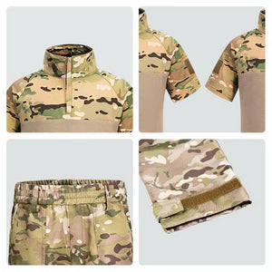 RECON GS2 Kids under armour tactical shirts with pants sets multi camo