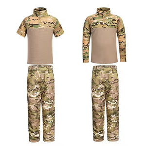 RECON GS2 Kids under armour tactical shirts with pants sets multi camo