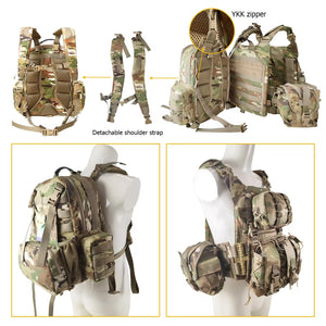 RECON GS2 MAS Tactical MOLLE Chest Plate Carrier complete with 3 day Assault Pack