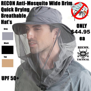 RECON GS2 Anti-Mosquito Wide Brim Quick Drying Breathable Hat