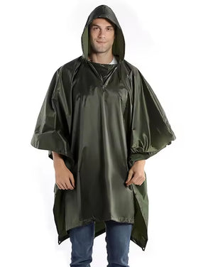 Recon GS2 Heavy Duty  Waterproof Multi-Cam 3-1 Poncho with pouch