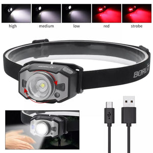 RECON GS2U IPX6 M2 Head Lamp Red & white 5 mode with intelligent sensor switching