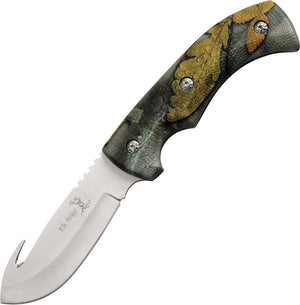 ELK Ridge Gut Hook Knife Forest Camo Handle