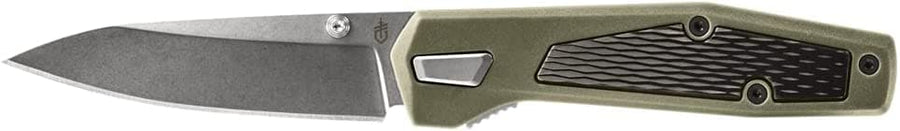 Gerber Gear Fuse Pocket Knife, 3.3 Inch Plane Edge Blade, Sage