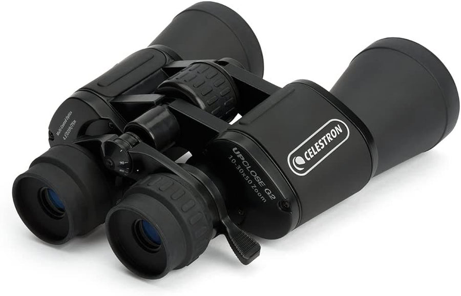 New Genuine Celestron UpClose G2 10-30x50 Zoom Porro Binocular 71260,Black - Kit bag Perth